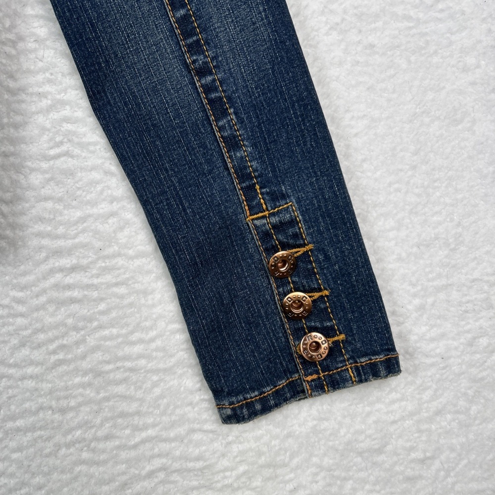 NWT ROCAWEAR Denim Blue Jean Jacket Embroidered Logo Y2K Women's Large - Picture 8 of 13